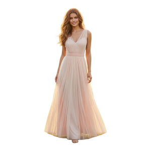 NWT Birdy Grey Christina Women’s Size L Blush Pink Tulle Bridesmaid Gown